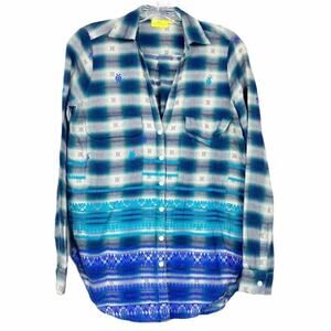 Roberta roller rabbit plaid ombré flannel blue